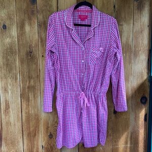 Victoria’s Secret Pink Plaid Nightshirt Size Lg